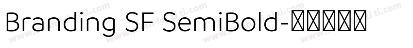 Branding SF SemiBold字体转换